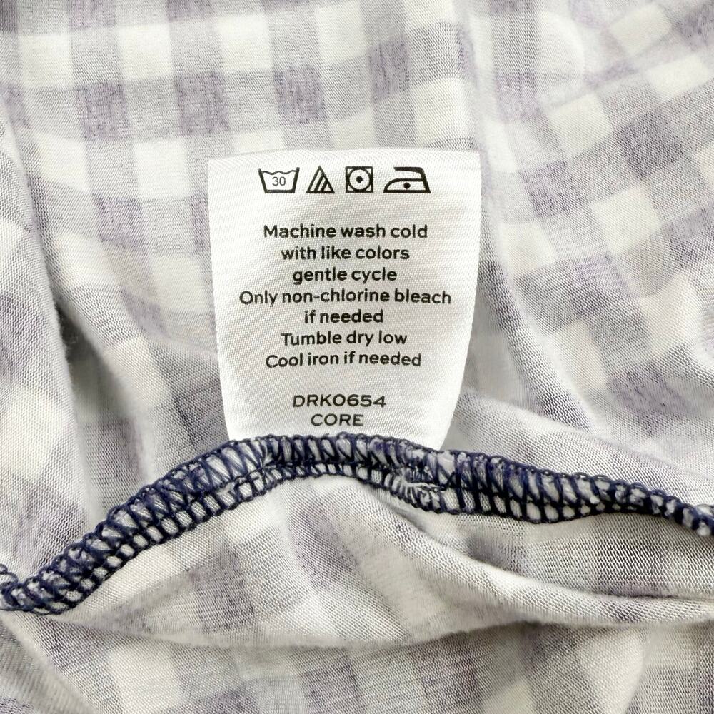 Draper James Women's Gingham Tiered Smocked Dress XL Navy Blue White - Picture 11 of 14